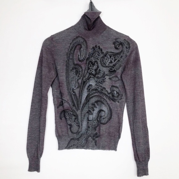 Etro Milano turtle neck floral print sweater - Picture 7 of 10